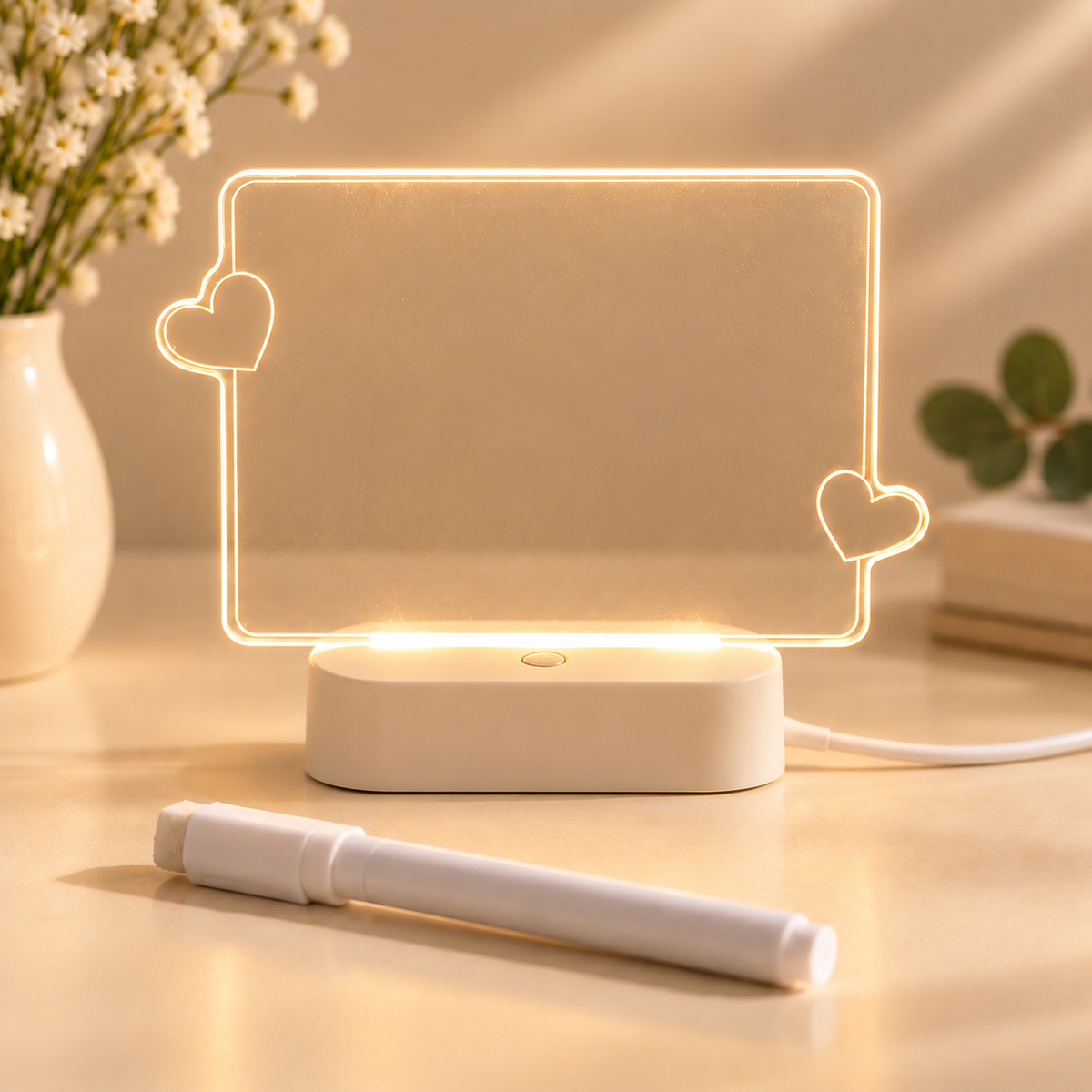HeartGlow | Erasable USB Message Night Light